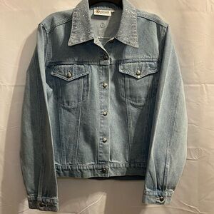 Christine Alexander Blue Denim Jacket with Sequins